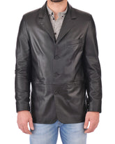 Men Genuine Leather Blazer Sport Coat 35
